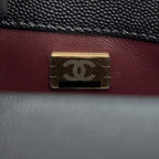CHANEL MINI COCO HANDLE CAVIAR BLACK LGHW (MICROCHIP)
