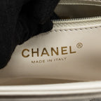 CHANEL MINI KELLY SHOPPING TOTE CALFSKIN WHITE GHW (MICROCHIP)