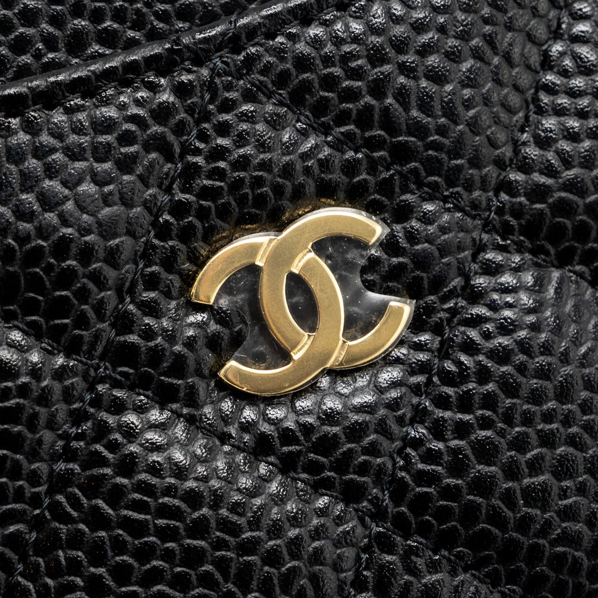 CHANEL CLASSIC CARD HOLDER CAVIAR BLACK GHW (MICROCHIP)