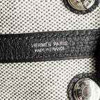 Hermes neo garden party 23 negonda/canvas ecru/black SHW