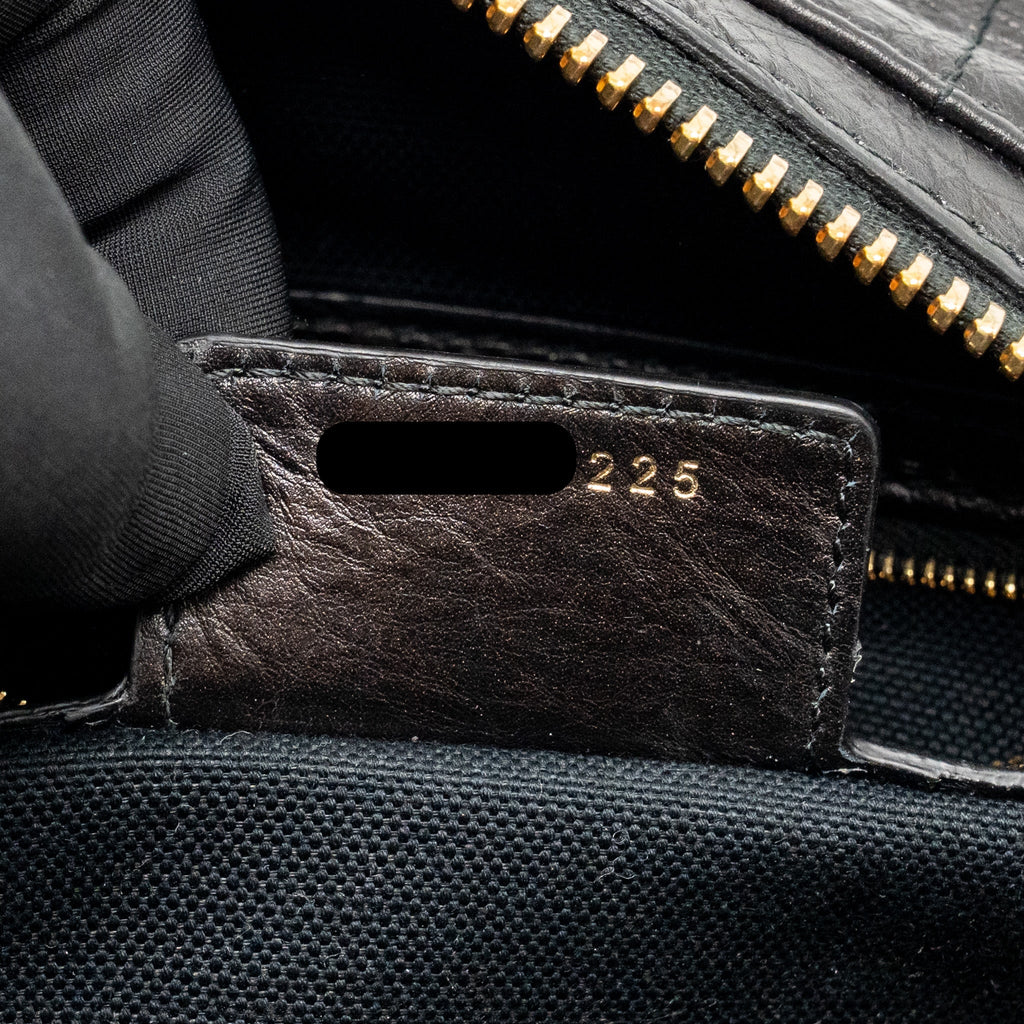 Dior Medium D-Journey Bag Crinkled calfskin Black GHW