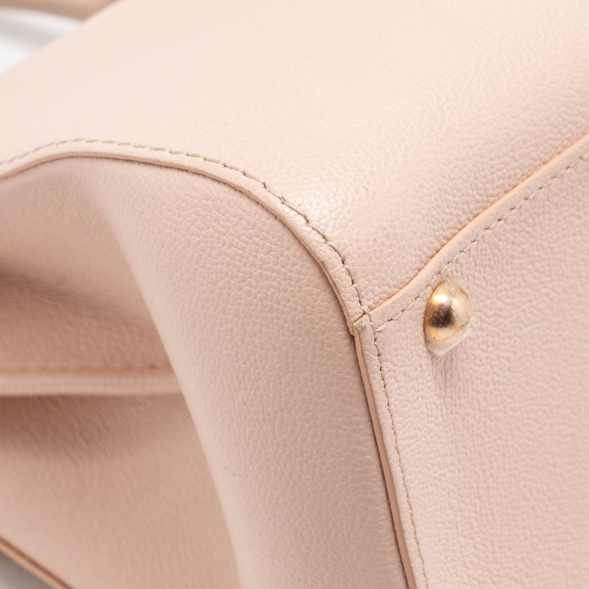 Delvaux mini brilliant bag grained calfskin light pink RGHW