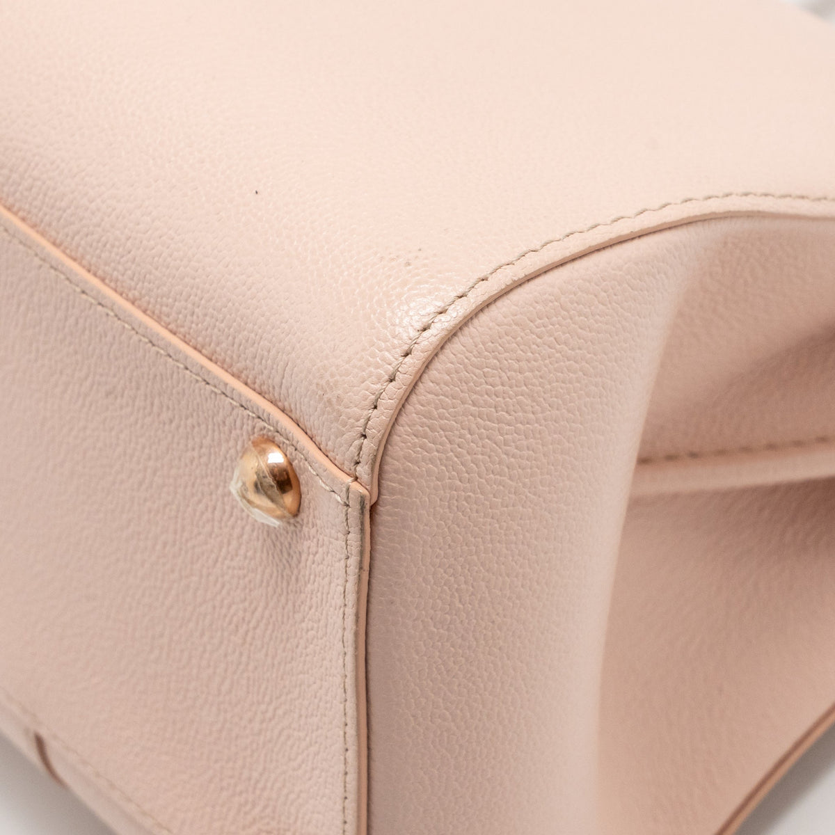 Delvaux mini brilliant bag grained calfskin light pink RGHW
