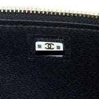 CHANEL 22A MINI TOP HANDLE LONG VANITY WITH CHAIN LAMBSKIN BLACK LGHW (MICROCHIP)