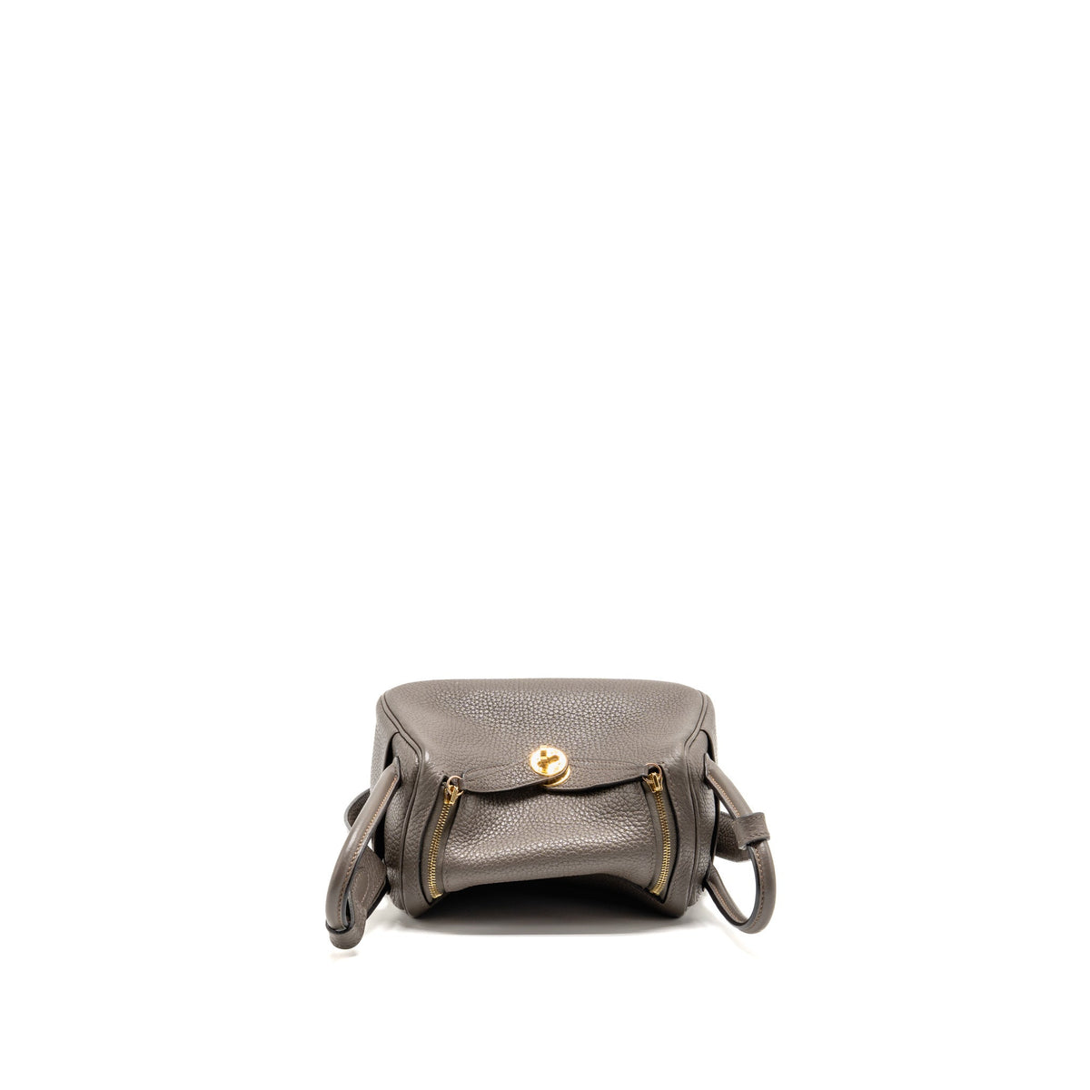 Hermes Mini Lindy Clemence Gris Etain GHW