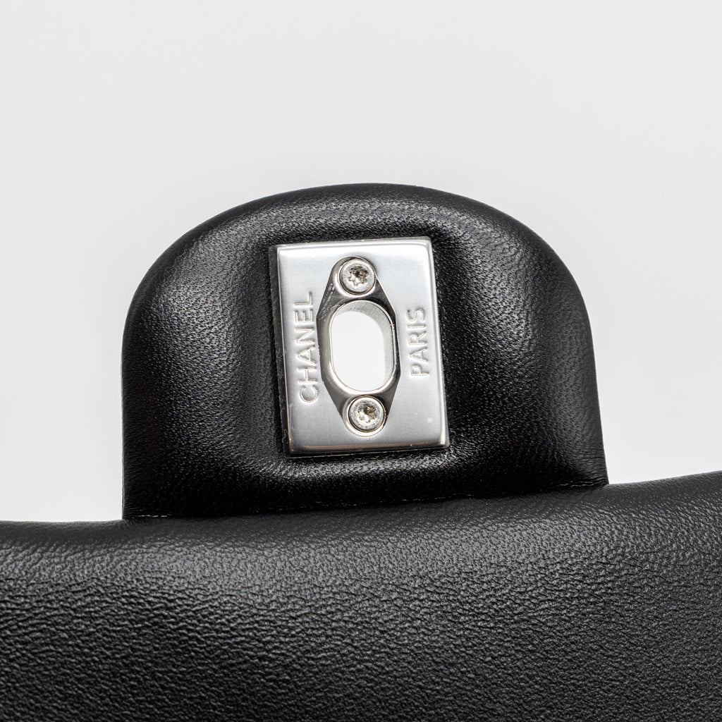 CHANEL MINI RECTANGULAR FLAP BAG LAMBSKIN BLACK SHW (MICROCHIP)