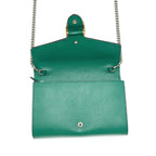 GUCCI DIONYSUS MINI CHAIN BAG GREEN WITH GOLD AND SILVER HARDWARE