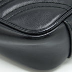 GUCCI MINI MARMONT MATELASSE BAG BLACK GHW