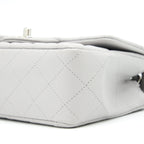CHANEL MINI RECTANGULAR FLAP BAG LAMBSKIN LIGHT GREY SHW