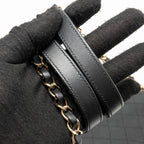CHANEL PARIS-CUBA THREAD AROUND FLAP BAG WITH CHAIN CAVIAR BLACK LGHW