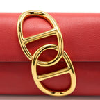 Hermes Egee Clutch Orange Red GHW