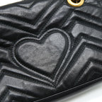 GUCCI MINI MARMONT MATELASSE BAG BLACK GHW