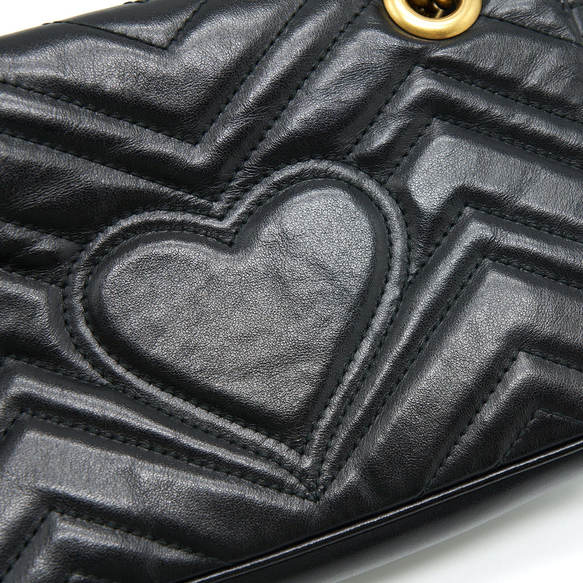 GUCCI MINI MARMONT MATELASSE BAG BLACK GHW