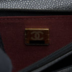 CHANEL CLASSIC WALLET ON CHAIN CAVIAR BLACK GHW (MICROCHIP)