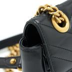 GUCCI MINI MARMONT MATELASSE BAG BLACK GHW