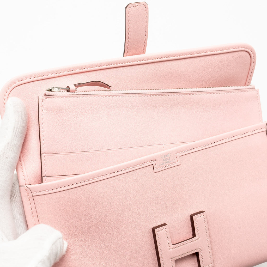 Hermes Jige Elan Wallet Swift Rose Sakura SHW