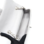 CHANEL MINI RECTANGULAR FLAP BAG LAMBSKIN LIGHT GREY SHW
