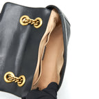 GUCCI MINI MARMONT MATELASSE BAG BLACK GHW