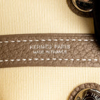 Hermes Neo Garden Party 23 Toile Officier/Negonda Vanille / Etoupe SHW