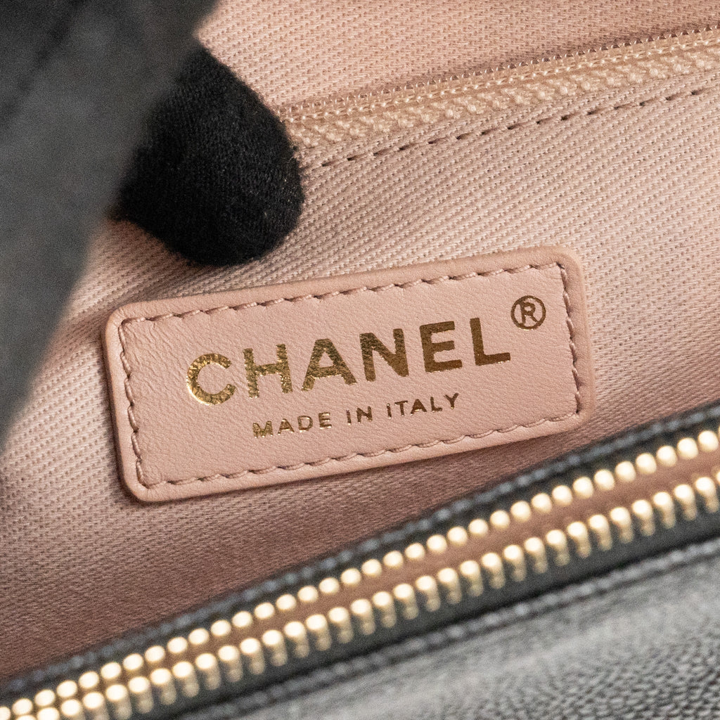 CHANEL PARIS-CUBA THREAD AROUND FLAP BAG WITH CHAIN CAVIAR BLACK LGHW