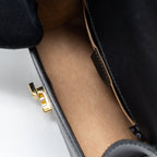 GUCCI MINI SYLVIE CHAIN BAG CALFSKIN BLACK GHW