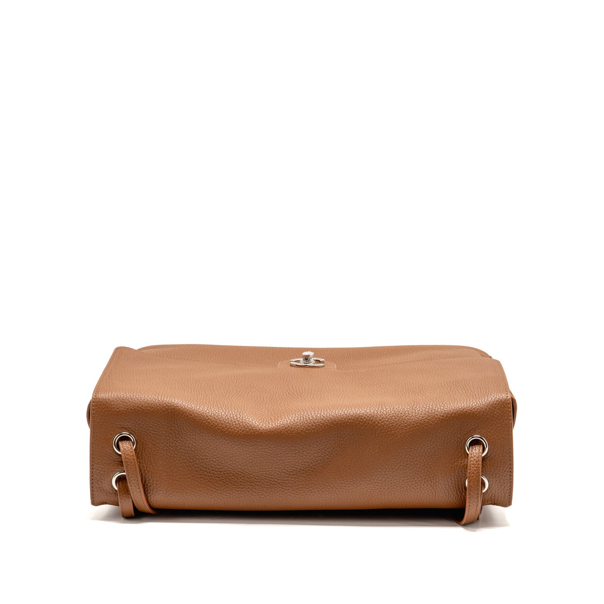 Chanel 26S Maxi Flap Bag Grained Calfskin Camel SHW (Microchip)