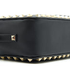 VALENTINO ROCKSTUD CROSSBODY CAMERA BAG BLACK