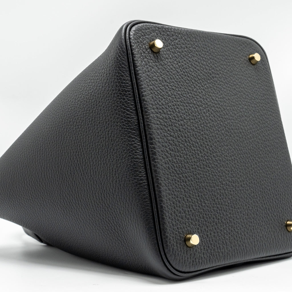 Hermes Picotin 22 Lock Bag Clemence Black GHW