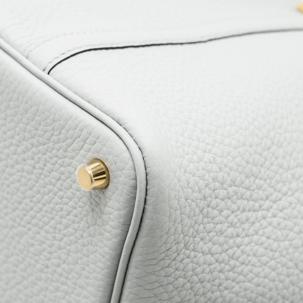 HERMES PICOTIN 18 LOCK BAG CLEMENCE Blue Pale GHW
