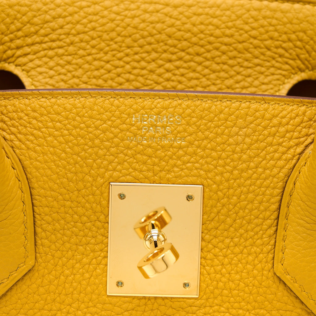 Hermes Birkin 30 Togo 9D Jaune Amber GHW