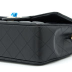 CHANEL MINI RECTANGULAR FLAP BAG LAMBSKIN BLACK LGHW (MICROCHIP)
