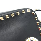 VALENTINO ROCKSTUD CROSSBODY CAMERA BAG BLACK