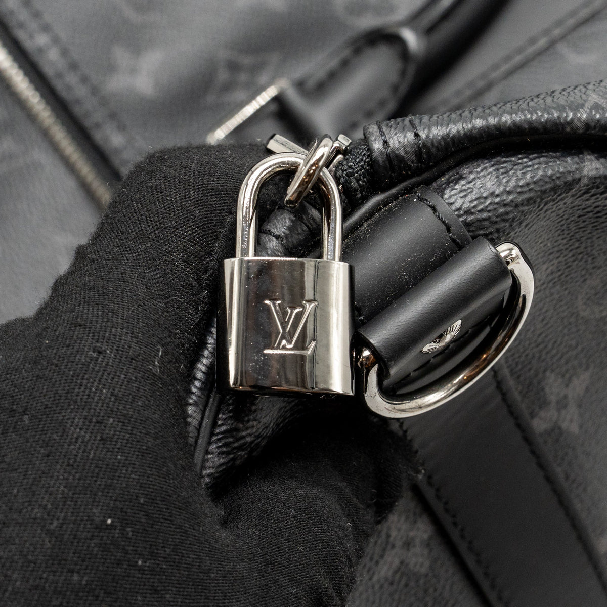 Louis Vuitton Keepall Bandoulière 55 Monogram Eclipse Coated Canvas Black SHW