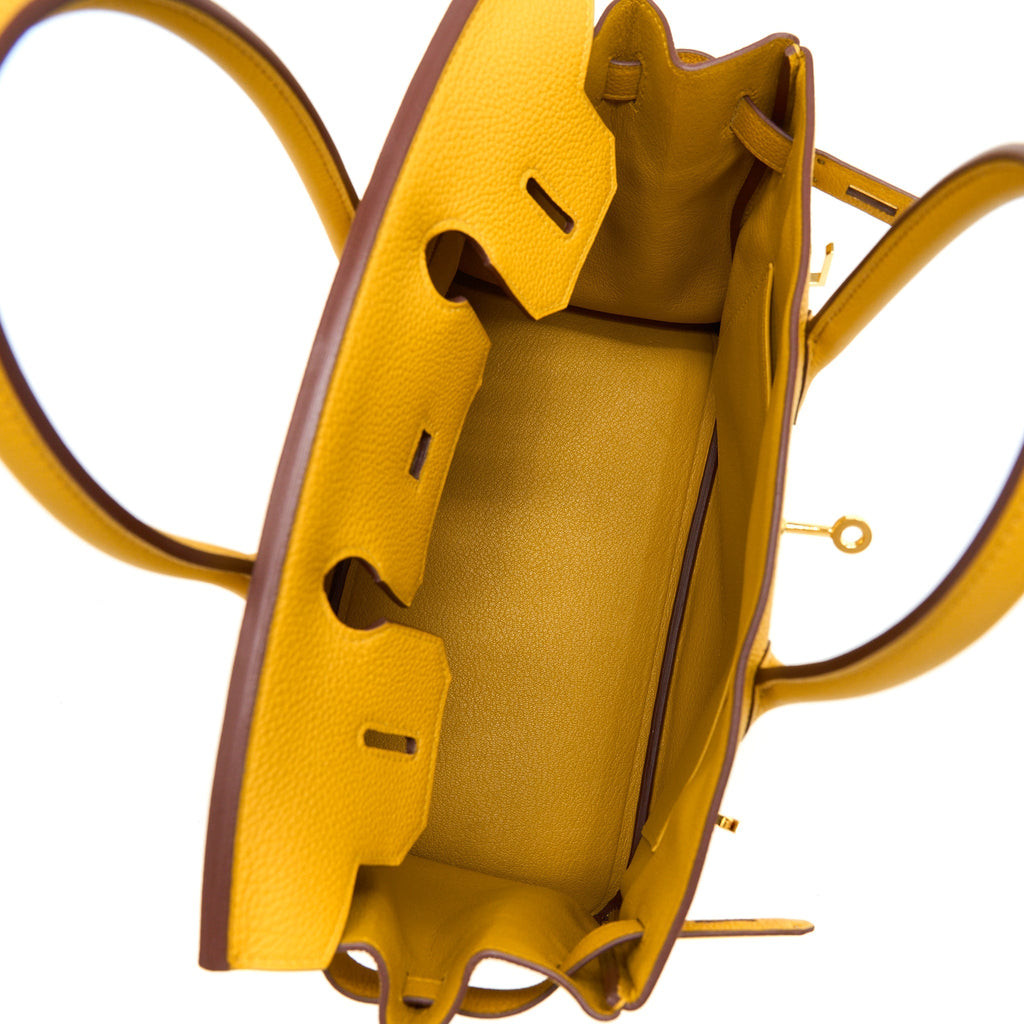 Hermes Birkin 30 Togo 9D Jaune Amber GHW