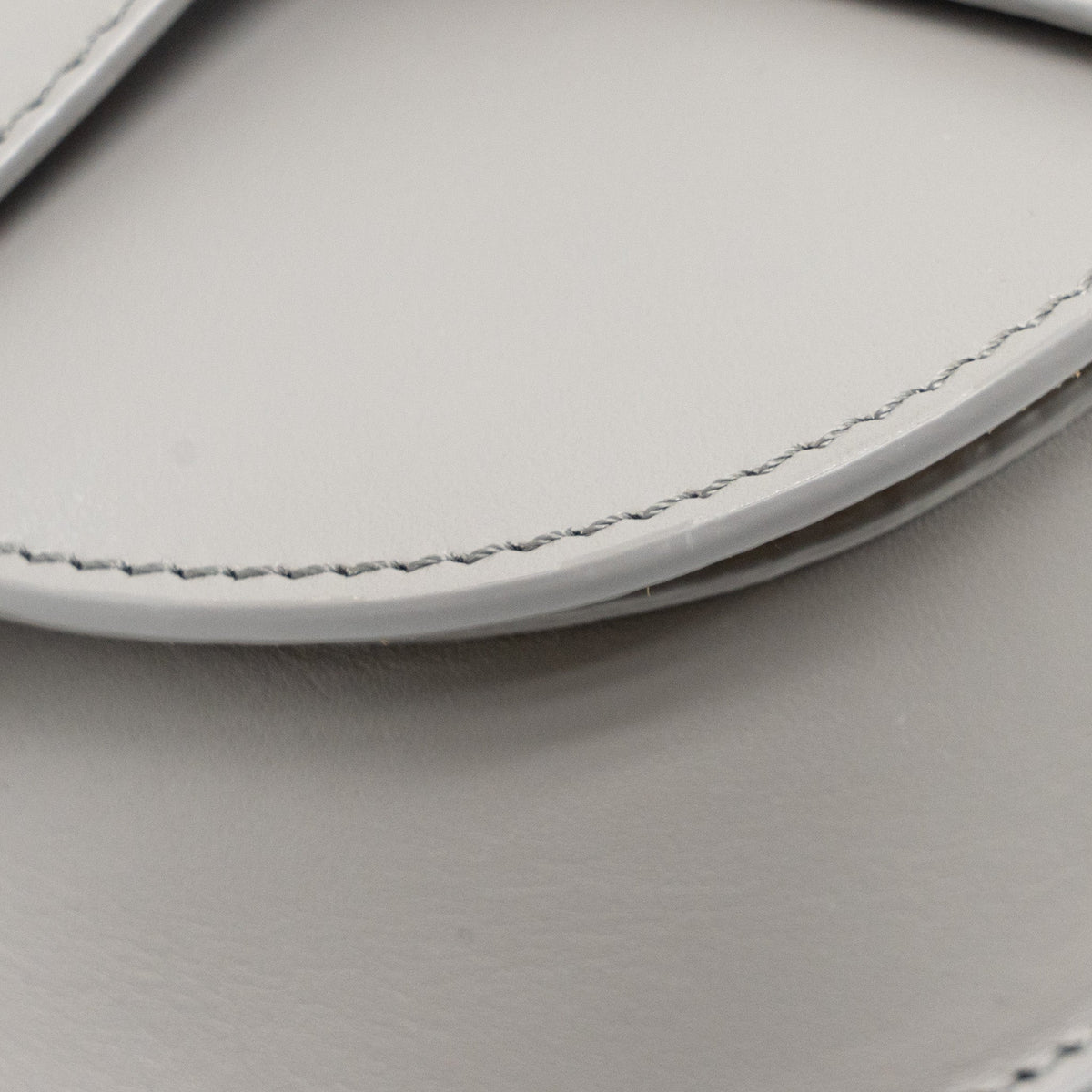 LOEWE MINI GATE DUAL BAG SOFT CALFSKIN WITH JACQUARD STRAP GREY SHW