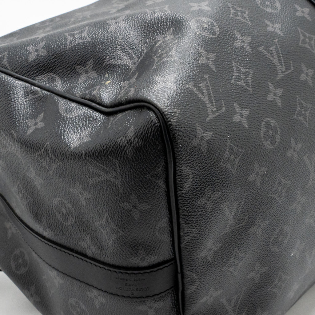 Louis Vuitton Keepall Bandoulière 55 Monogram Eclipse Coated Canvas Black SHW