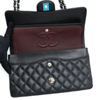 CHANEL CLASSIC DOUBLE FLAP BAG CAVIAR BLACK SHW