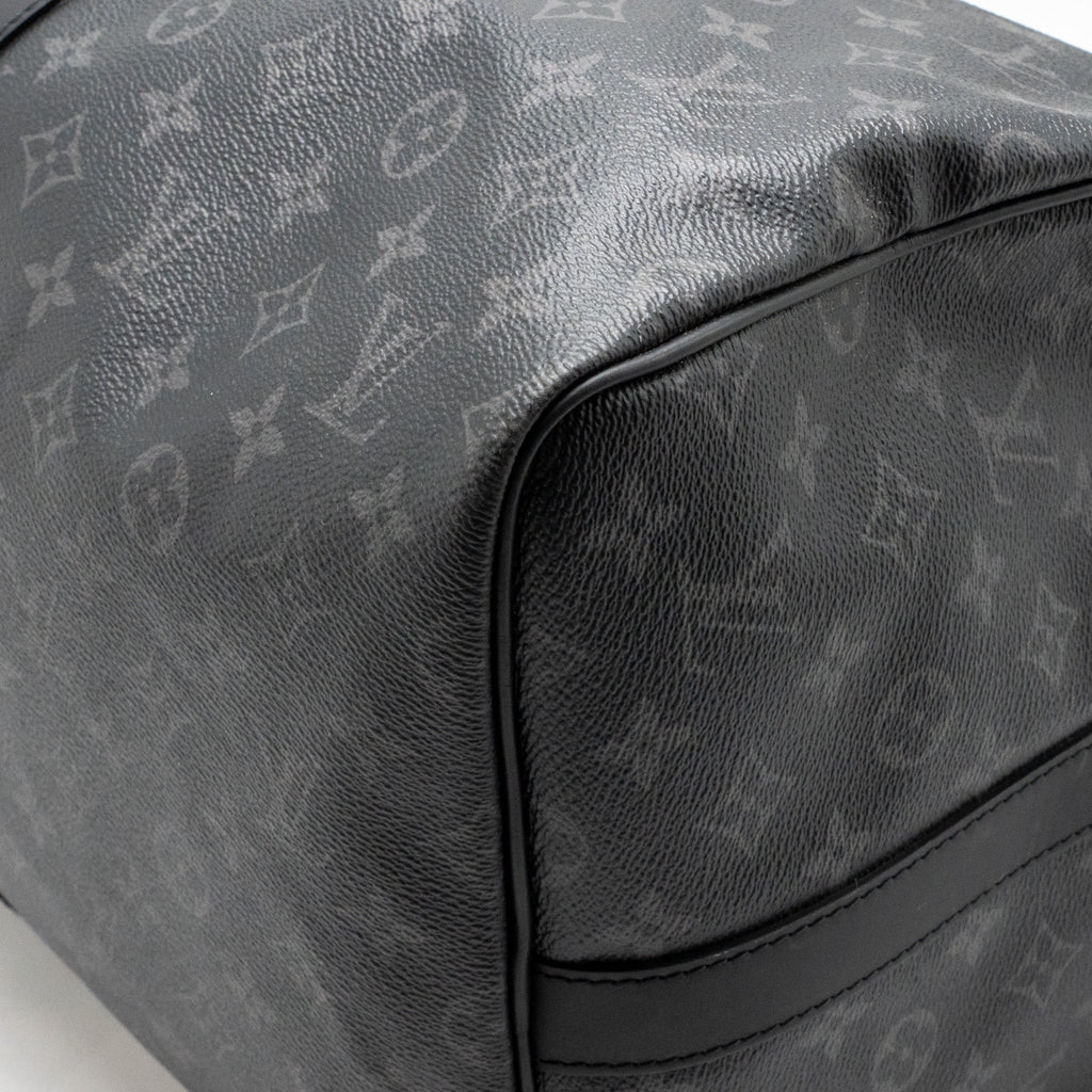 Louis Vuitton Keepall Bandoulière 55 Monogram Eclipse Coated Canvas Black SHW
