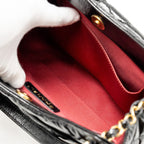 CHANEL HOBO BAG SHINY CALFSKIN BLACK GHW (MICROCHIP)