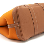 HERMES GARDEN PARTY CANVAS 30 ABRICOT / GOLD SHW