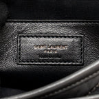 Saint Laurent/YSL Niki Baby Flap Bag Vintage Calfskin Grey Ruthenium Hardware
