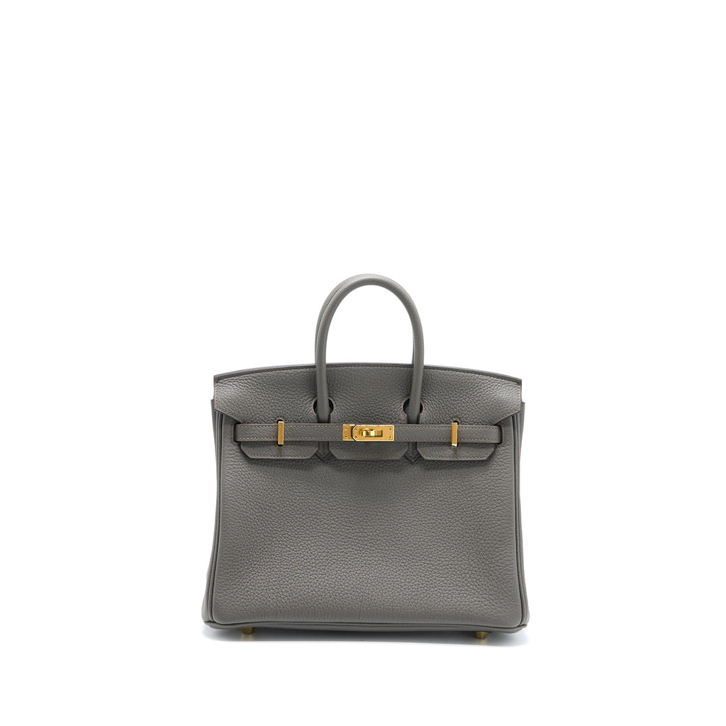 Hermes Birkin 25 Togo 8F Gris Etain GHW
