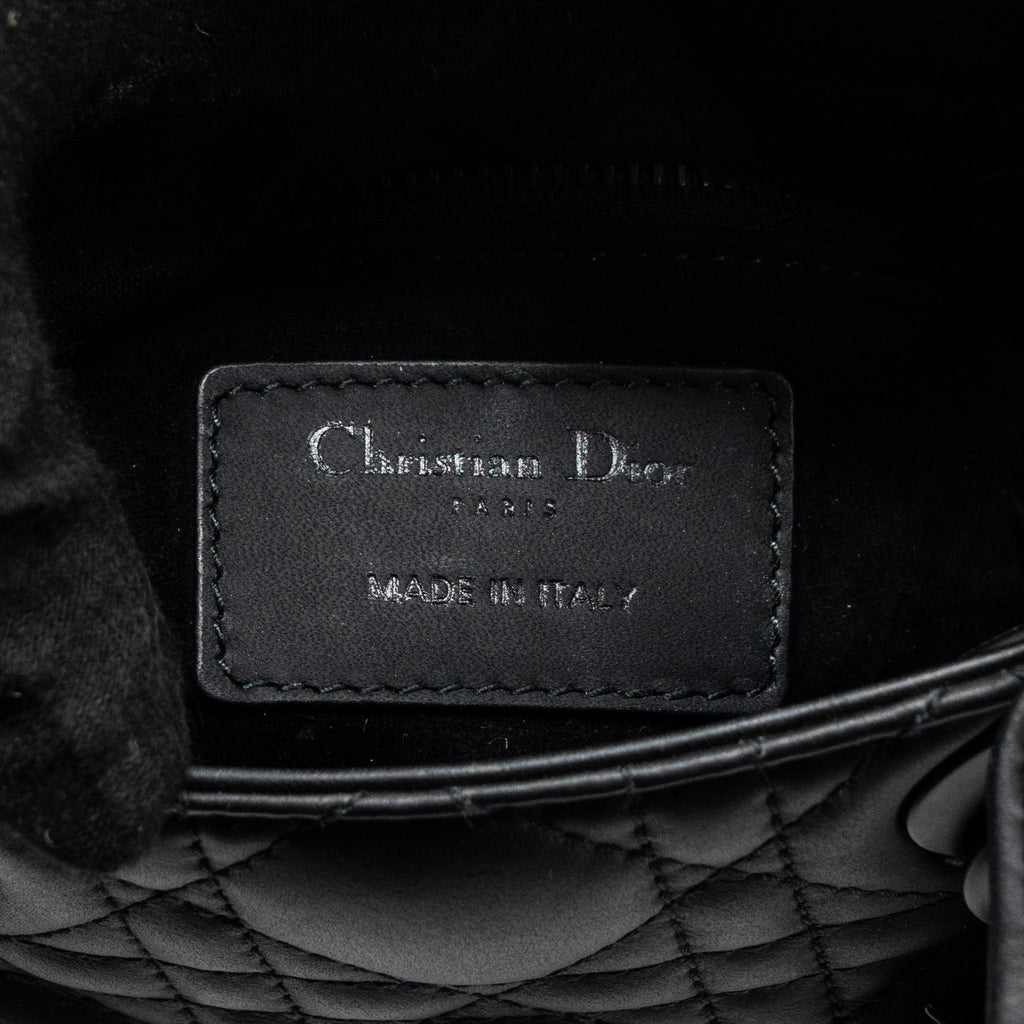 DIOR MINI LADY DIOR CALFSKIN SO BLACK