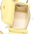 Hermes Mini Lindy Clemence 1Z Jaune Poussin SHW