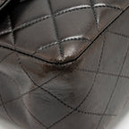 Chanel Vintage Medium Top Handle Kelly Bag Lambskin Dark Brown GHW