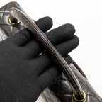 Chanel Vintage Medium Top Handle Kelly Bag Lambskin Dark Brown GHW