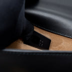 GUCCI MINI SYLVIE CHAIN BAG CALFSKIN BLACK GHW