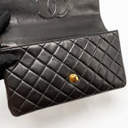 Chanel Vintage Medium Top Handle Kelly Bag Lambskin Dark Brown GHW