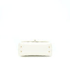 CHANEL SMALL COCO HANDLE CAVIAR WHITE LGHW (MICROCHIP)