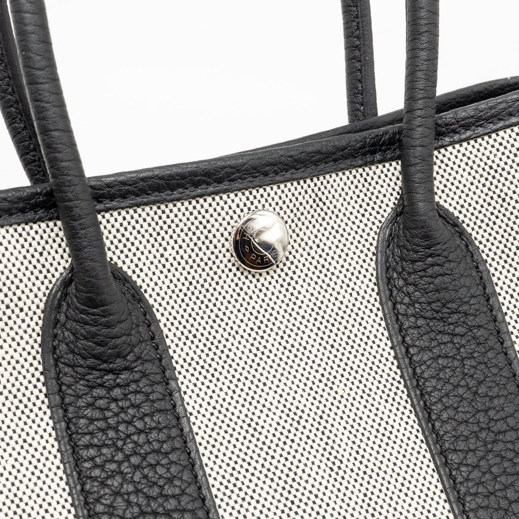 Hermes NEO GARDEN PARTY 23 CANVAS/NEGONDA ECRU-NOIR/NOIR SHW